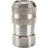 派克FS 系列快換陰接頭 - 使用化學兼容性強的316不銹鋼材料，無溢流型，承壓可達2000 psi